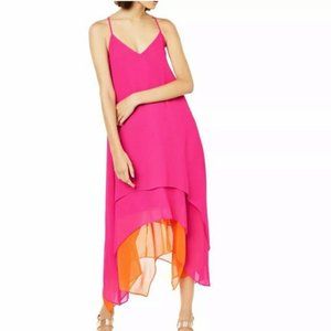 BAR III Tiered Handkerchief-hem Maxi Dress NWT